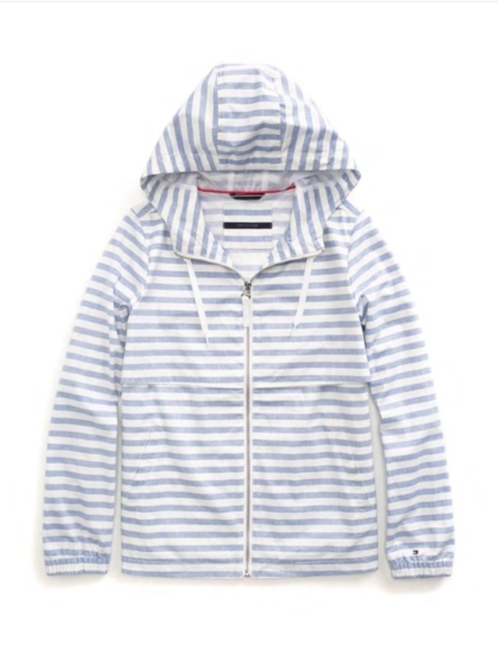Tommy Hilfiger Light Blue & White Striped Raincoat